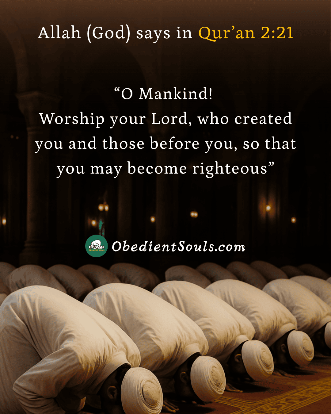 Qur'an : Chapter-2 (Surah Al-Baqarah) : Verse-21