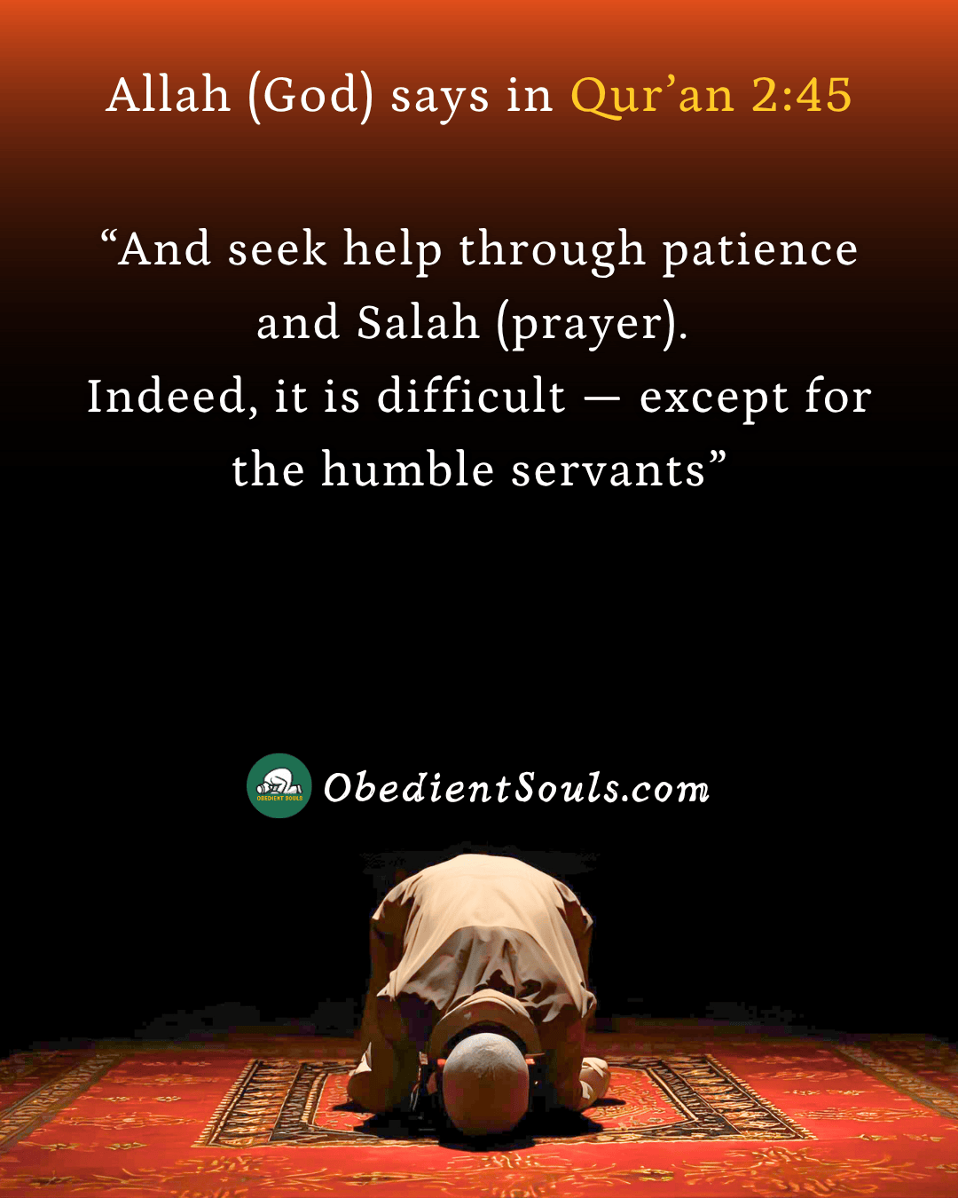 Qur'an : Chapter-2 (Surah Al-Baqarah) : Verse-45