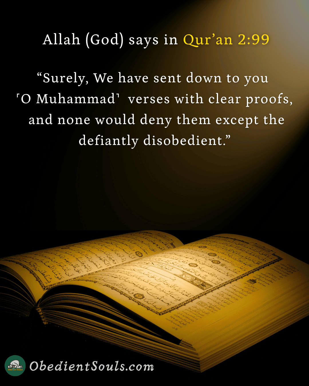 Qur'an : Chapter-2 (Surah Al-Baqarah) : Verse-99